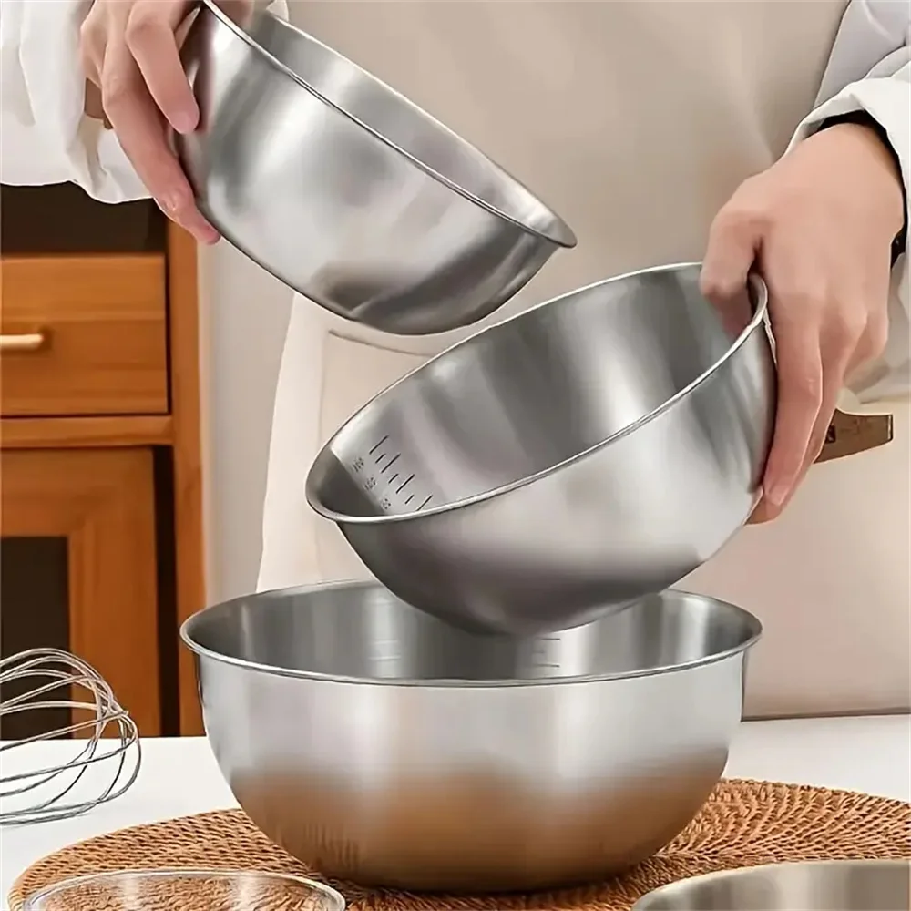 Home Cooking Cookbook - 2026 Roestvrijstalen mengkomset met schaal, voedselbewaarcontainer