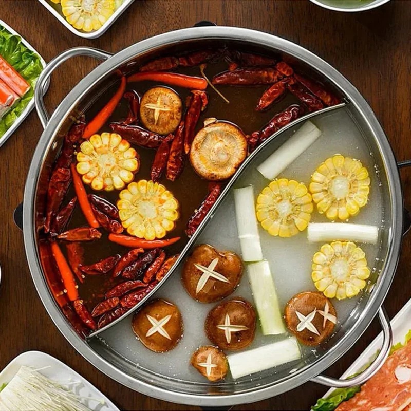 RVS 28cm verdeelde hotpot, dub - Home Cooking Gas recensie en prijs